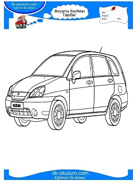 Çocuklar İçin Suzuki Boyama Sayfaları 